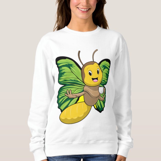 Butterfly with Cup of Coffee Sweatshirt (Front)