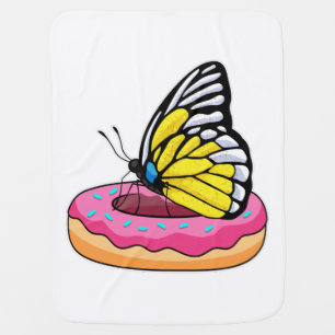Butterfly with Donut Baby Blanket