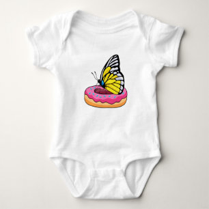Butterfly with Donut Baby Bodysuit