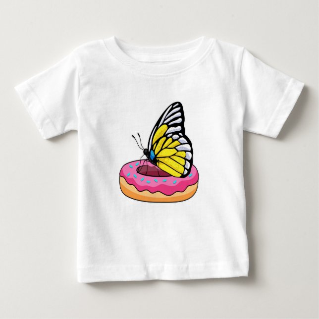 Butterfly with Donut Baby T-Shirt (Front)