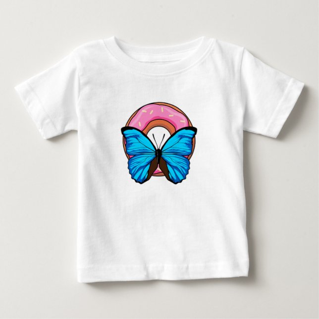 Butterfly with Donut Baby T-Shirt (Front)
