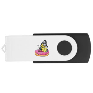 Butterfly with Donut Flash Drive