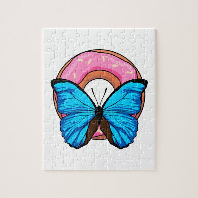 Butterfly with Donut Jigsaw Puzzle (Vertical)