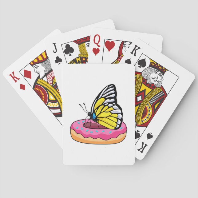 Butterfly with Donut Poker Cards (Back)