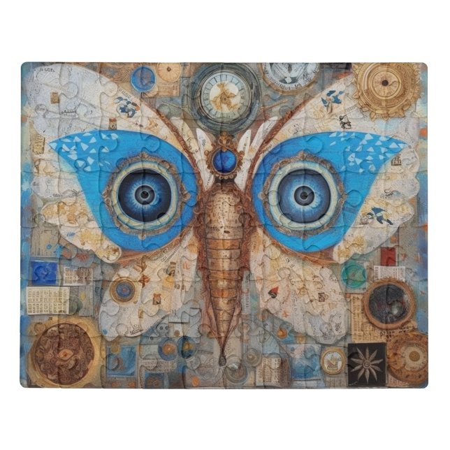 Butterfly with Eyeballs Collage Jigsaw Puzzle (Puzzle Horizontal)
