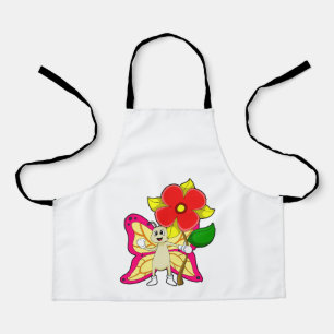 Butterfly with Flower Apron