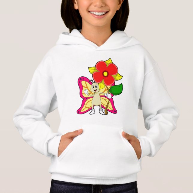 Butterfly with Flower Hoodie (Front)