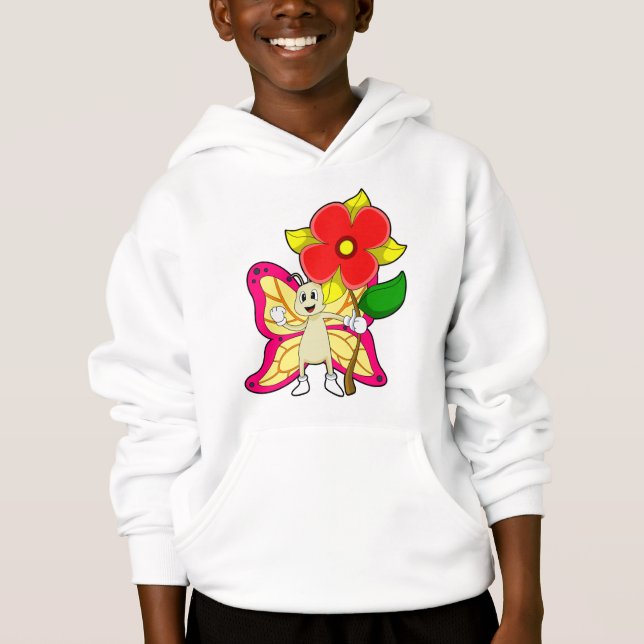Butterfly with Flower Hoodie (Front)