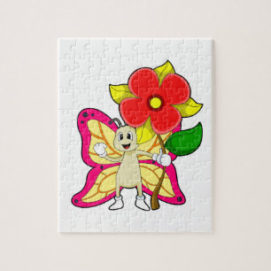 Butterfly with Flower Jigsaw Puzzle