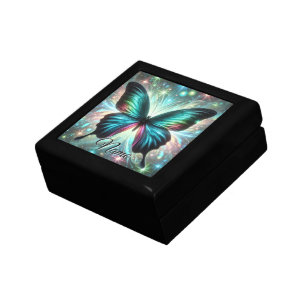 Butterfly with Galactic Glow and Sparkling Stars Gift Box