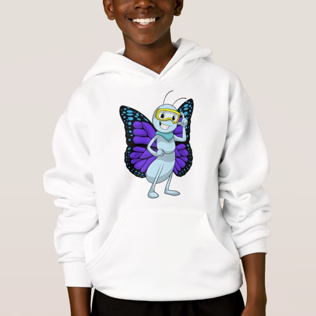 Butterfly with Goggles Hoodie (Front)