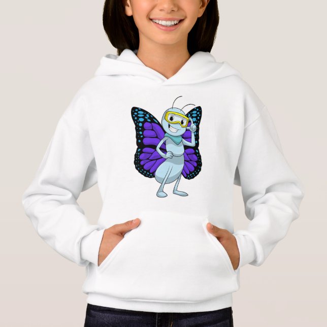 Butterfly with Goggles Hoodie (Front)
