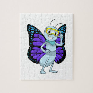 Butterfly with Goggles Jigsaw Puzzle