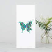 Butterfly with Green Peacock Feathers (Standing Front)