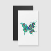 Butterfly with Green Peacock Feathers (Front/Back)