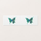 Butterfly with Green Peacock Feathers (Outside Unfolded)