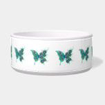 Butterfly with Green Peacock Feathers Bowl<br><div class="desc">Artistically drawn,  fictional,  green,  detailed butterfly with green,  beautiful,  peacock feathers on white background.</div>