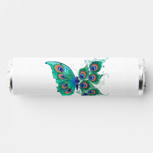 Butterfly with Green Peacock Feathers Breath Savers® Mints