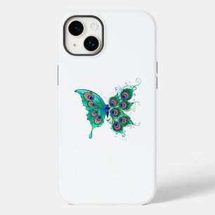 Butterfly with Green Peacock Feathers Case-Mate iPhone 14 Plus Case