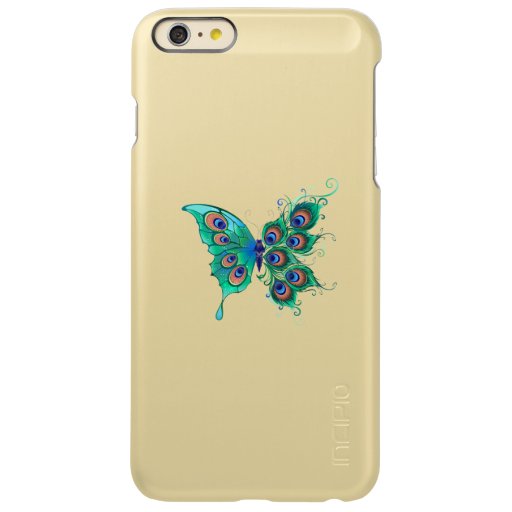 Butterfly with Green Peacock Feathers Incipio Feather Shine iPhone 6 Plus Case