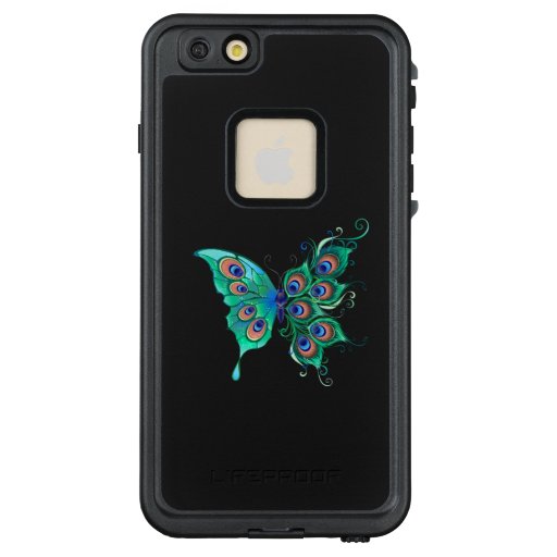 Butterfly with Green Peacock Feathers LifeProof FRĒ iPhone 6/6s Plus Case
