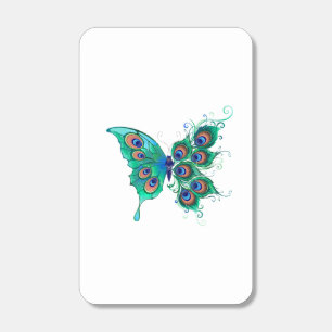 Butterfly with Green Peacock Feathers Matchboxes