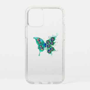 Butterfly with Green Peacock Feathers Speck iPhone 12 Mini Case