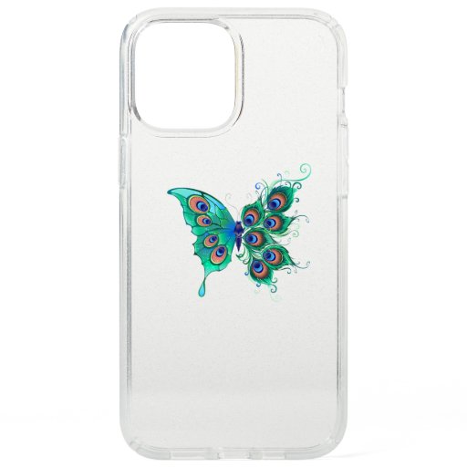 Butterfly with Green Peacock Feathers Speck iPhone 12 Pro Max Case