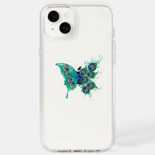 Butterfly with Green Peacock Feathers Speck iPhone 14 Plus Case