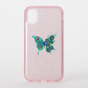 Butterfly with Green Peacock Feathers Speck iPhone XR Case