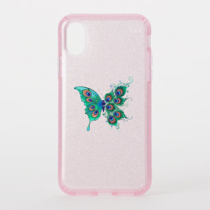 Butterfly with Green Peacock Feathers Speck iPhone XS Case