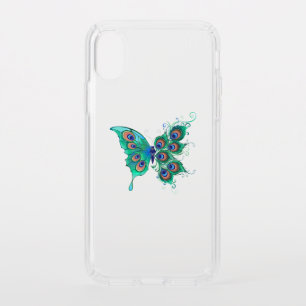 Butterfly with Green Peacock Feathers Speck iPhone XS Case