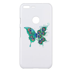 Butterfly with Green Peacock Feathers Uncommon Google Pixel XL Case