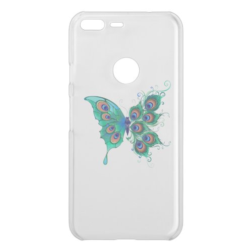 Butterfly with Green Peacock Feathers Uncommon Google Pixel XL Case