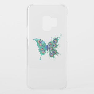 Butterfly with Green Peacock Feathers Uncommon Samsung Galaxy S9 Case