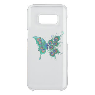 Butterfly with Green Peacock Feathers Uncommon Samsung Galaxy S8 Case