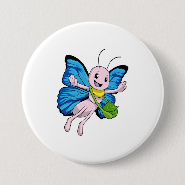 Butterfly with Handbag Button (Front)