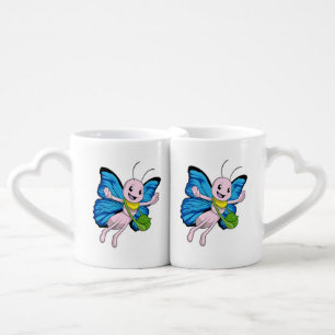 Butterfly with Handbag Coffee Mug Set