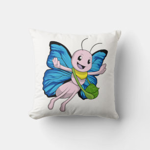 Butterfly with Handbag Throw Pillow