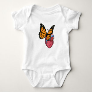 Butterfly with Heart Baby Bodysuit