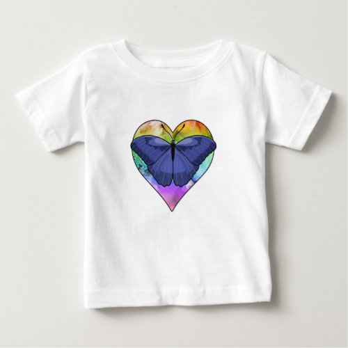 Butterfly with Heart Baby T_Shirt