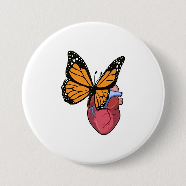 Butterfly with Heart Button (Front)