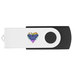 Butterfly with Heart Flash Drive