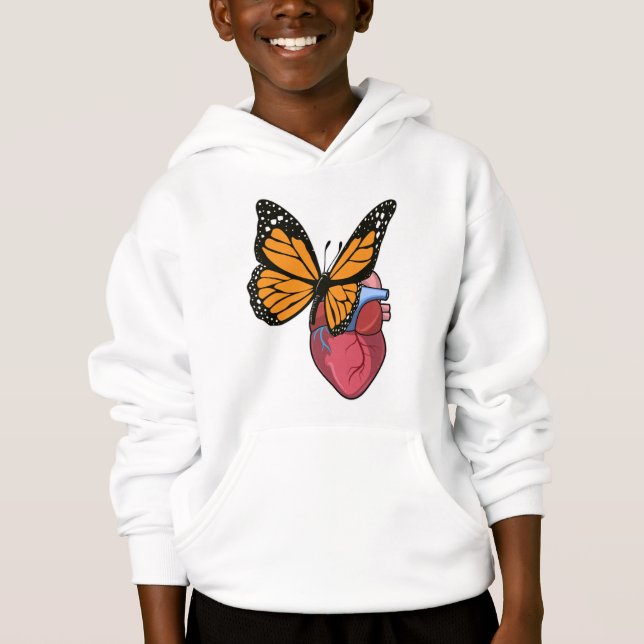 Butterfly with Heart Hoodie (Front)