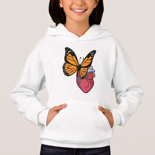 Butterfly with Heart Hoodie (Front)