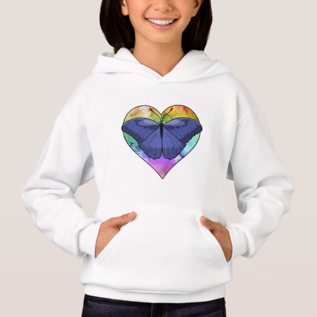 Butterfly with Heart Hoodie (Front)