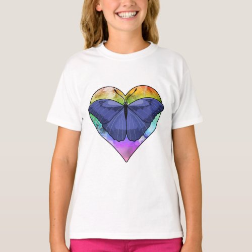 Butterfly with Heart T_Shirt