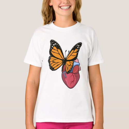 Butterfly with Heart T_Shirt