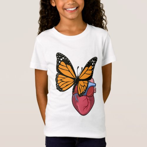 Butterfly with Heart T_Shirt