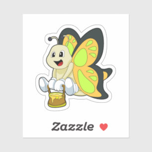 Butterfly with Honey Sticker
